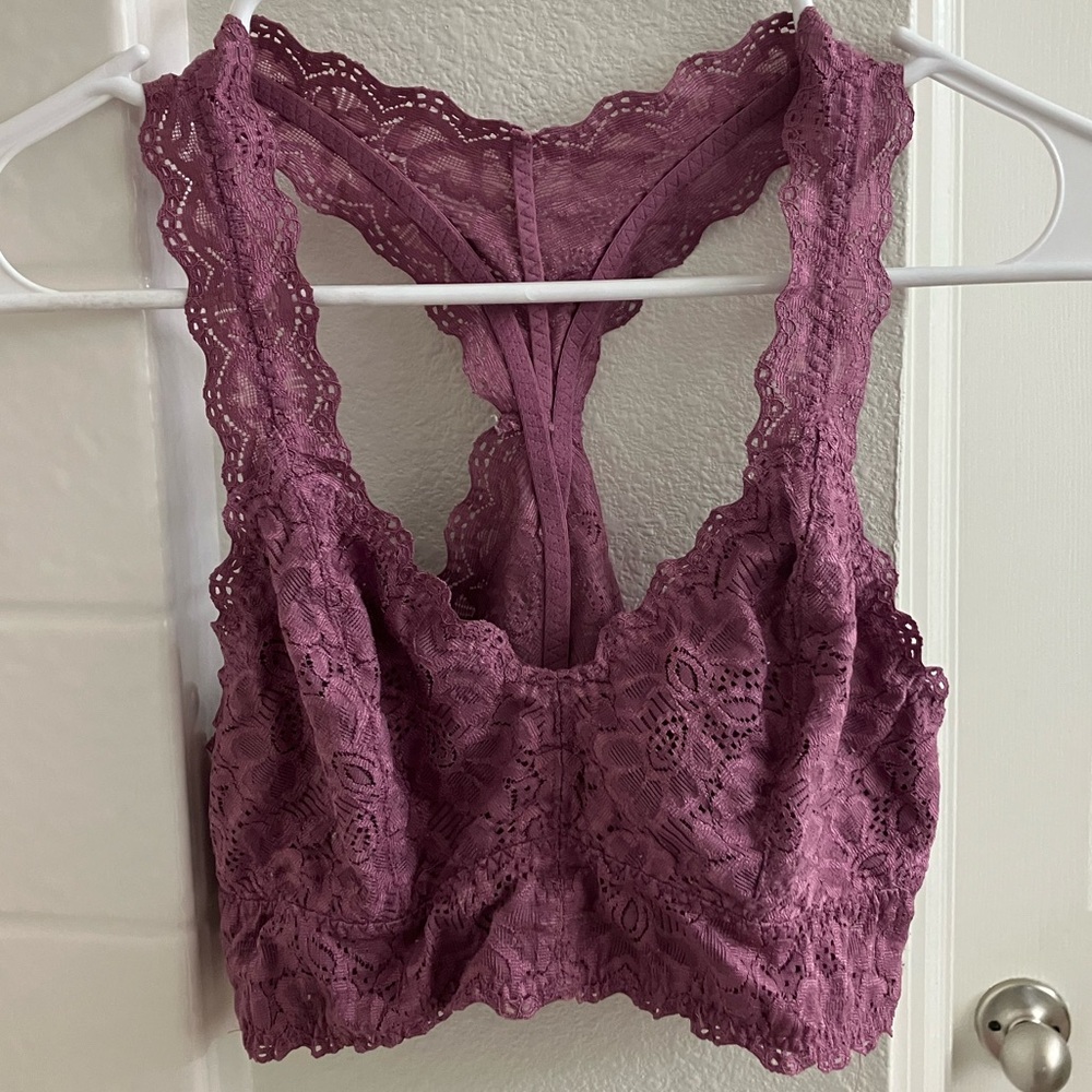 Purple Lace Racerback Bralette Size Small